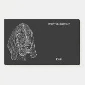 Bluetick Coonhound Abstrakt Art Hund Name Post-it Klebezettel (Vorderseite)