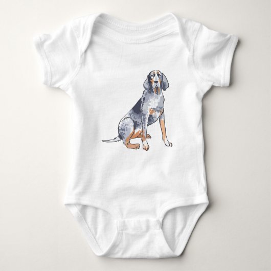 Bluetick Coonhound Baby Strampler (Vorderseite)