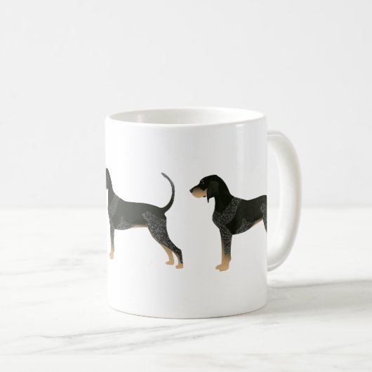 Bluetick Coonhound Basic Brettdesign individuell a Kaffeetasse (VorderseiteRechts)