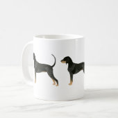 Bluetick Coonhound Basic Brettdesign individuell a Kaffeetasse (Vorderseite Links)