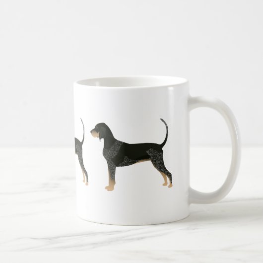 Bluetick Coonhound Basic Brettdesign individuell a Kaffeetasse (Rechts)