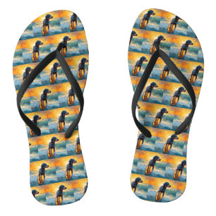 Bluetick Coonhound Beach Surfmalerei Badesandalen