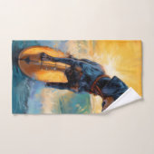 Bluetick Coonhound Beach Surfmalerei Badhandtuch Set (Handtuch)