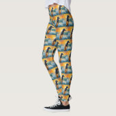 Bluetick Coonhound Beach Surfmalerei Leggings (Links)