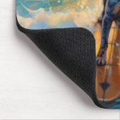 Bluetick Coonhound Beach Surfmalerei Mousepad (Ecke)