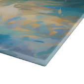 Bluetick Coonhound Beach Surfmalerei Schneidebrett (Ecke)