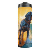 Bluetick Coonhound Beach Surfmalerei Thermosbecher (Vorderseite)
