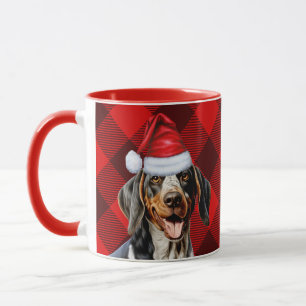 Bluetick Coonhound Buffalo Holiday Kariert Weihnac Tasse