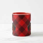 Bluetick Coonhound Buffalo Holiday Kariert Weihnac Tasse (Zentrum)