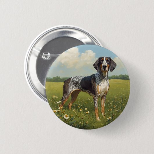 Bluetick Coonhound Button (Vorne & Hinten)