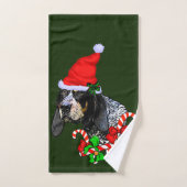 Bluetick Coonhound Christmas Badhandtuch Set (Handtuch)