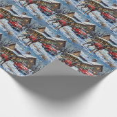 Bluetick Coonhound Christmas Farmhouse Holiday Geschenkpapier (Ecke)