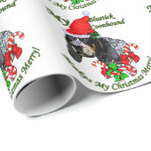 Bluetick Coonhound Christmas Geschenkpapier (Rolleneckpunkt)