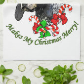 Bluetick Coonhound Christmas Geschirrtuch (Gefaltet)