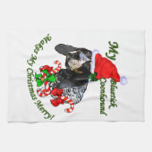 Bluetick Coonhound Christmas Geschirrtuch (Horizontal)