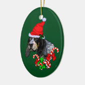Bluetick Coonhound Christmas Keramik Ornament (Links)