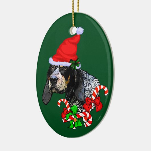 Bluetick Coonhound Christmas Keramikornament (Links)