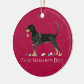 Bluetick Coonhound Christmas Keramikornament (Links)