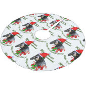 Bluetick Coonhound Christmas Polyester Weihnachtsbaumdecke (Schrägansicht)