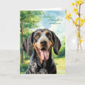 Bluetick Coonhound Dog Country Meadow Get Well Karte (Gelbe Blume)