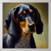 Bluetick Coonhound Dog Poster (Vorne)