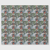 Bluetick Coonhound Dog Riding Motorrad Weihnachten Geschenkpapier (Flach)