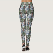 Bluetick Coonhound Dog Riding Motorrad Weihnachten Leggings (Rückseite)