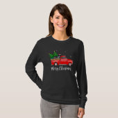 Bluetick Coonhound Dog Riding Red Truck Christmas T-Shirt (Vorne ganz)