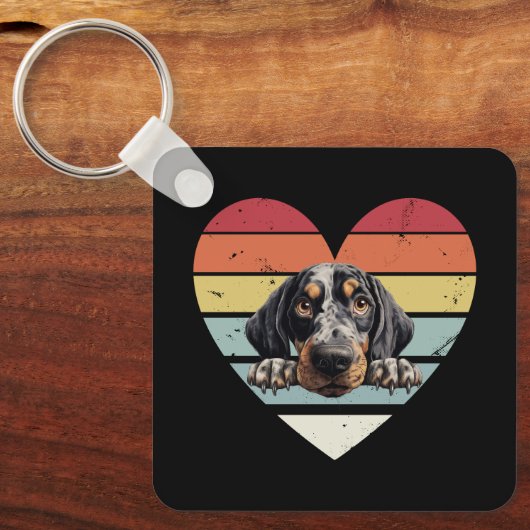 Bluetick Coonhound Dog Schlüsselanhänger (Vorderseite)