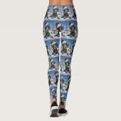 Bluetick Coonhound Dog Winter Wonderland Weihnacht Leggings (Rückseite)
