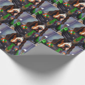 Bluetick Coonhound Fahrrad St. Patrick's Day Geschenkpapier (Ecke)