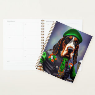 Bluetick Coonhound Fahrrad St. Patrick's Day Planer