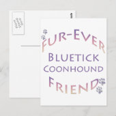 Bluetick Coonhound Furever Postkarte (Vorne/Hinten)