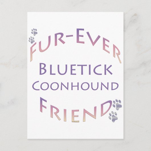 Bluetick Coonhound Furever Postkarte (Vorderseite)