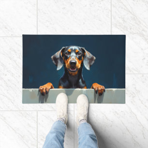 Bluetick Coonhound Fußmatten Kunst Fußmatte