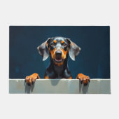 Bluetick Coonhound Fußmatten Kunst Fußmatte (Vorderseite)