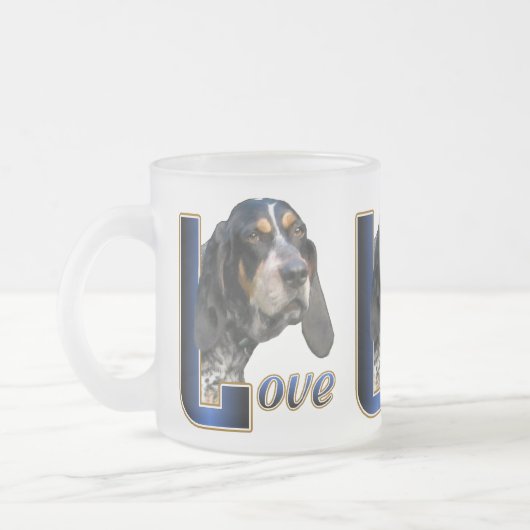 Bluetick Coonhound Geschenke Mattglastasse (Links)