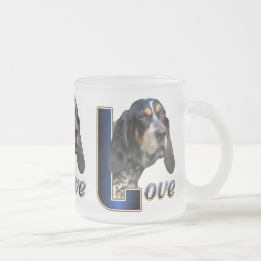 Bluetick Coonhound Geschenke Mattglastasse (Rechts)
