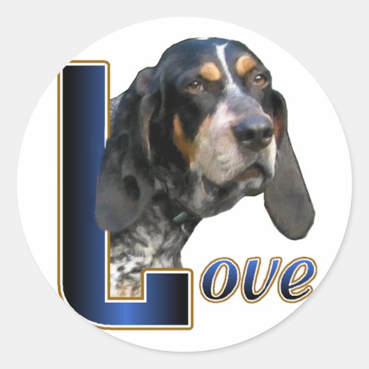 Bluetick Coonhound Geschenke Runder Aufkleber (Vorderseite)