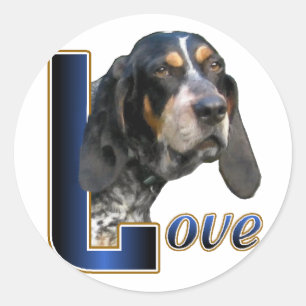 Bluetick Coonhound Geschenke Runder Aufkleber