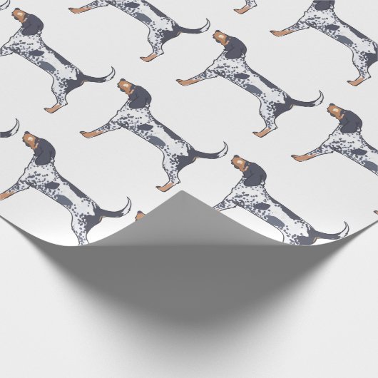 Bluetick Coonhound Geschenkpapier (Ecke)