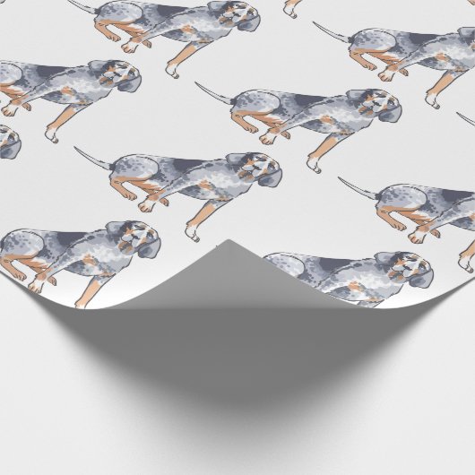 Bluetick Coonhound Geschenkpapier (Ecke)