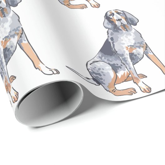 Bluetick Coonhound Geschenkpapier (Rolleneckpunkt)
