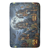 Bluetick Coonhound Halloween Spooky Badematte (Vorderseite Vertikal)