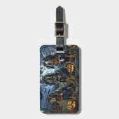 Bluetick Coonhound Halloween Spooky Gepäckanhänger (Vorderseite vertikal)