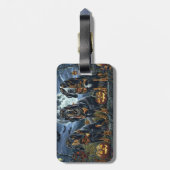 Bluetick Coonhound Halloween Spooky Gepäckanhänger (Rückseite vertikal)