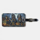 Bluetick Coonhound Halloween Spooky Gepäckanhänger (Rückseite horizontal)