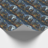 Bluetick Coonhound Halloween Spooky Geschenkpapier (Ecke)
