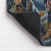 Bluetick Coonhound Halloween Spooky Mousepad (Ecke)