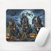 Bluetick Coonhound Halloween Spooky Mousepad (Mit Mouse)